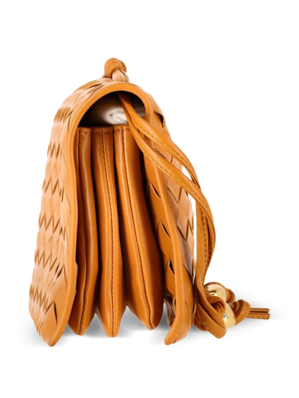 Bottega Veneta Pre Owned Trio Intrecciato Shoulder Bag — Same as shown — Size One Size — Back View