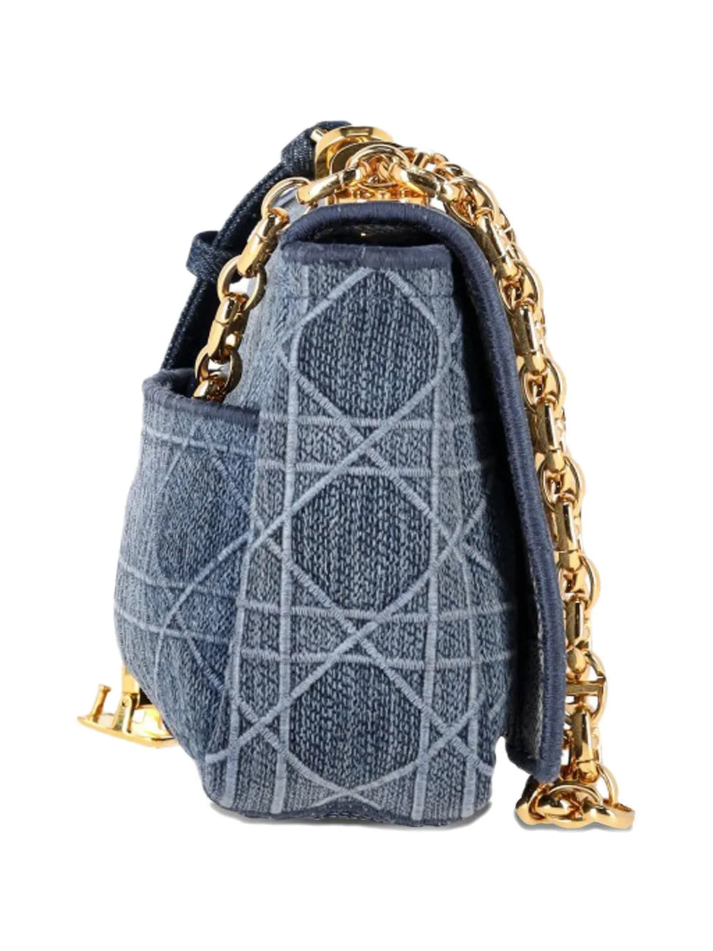 Christian Dior Pre Owned Small Caro Denim Shoulder Bag — Same as shown — Size One Size — Back View