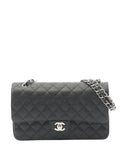 Chanel Pre Owned 2017 2018 Medium Classic Caviar Double Flap Shoulder Bag — Same as shown — Size One Size — Front View