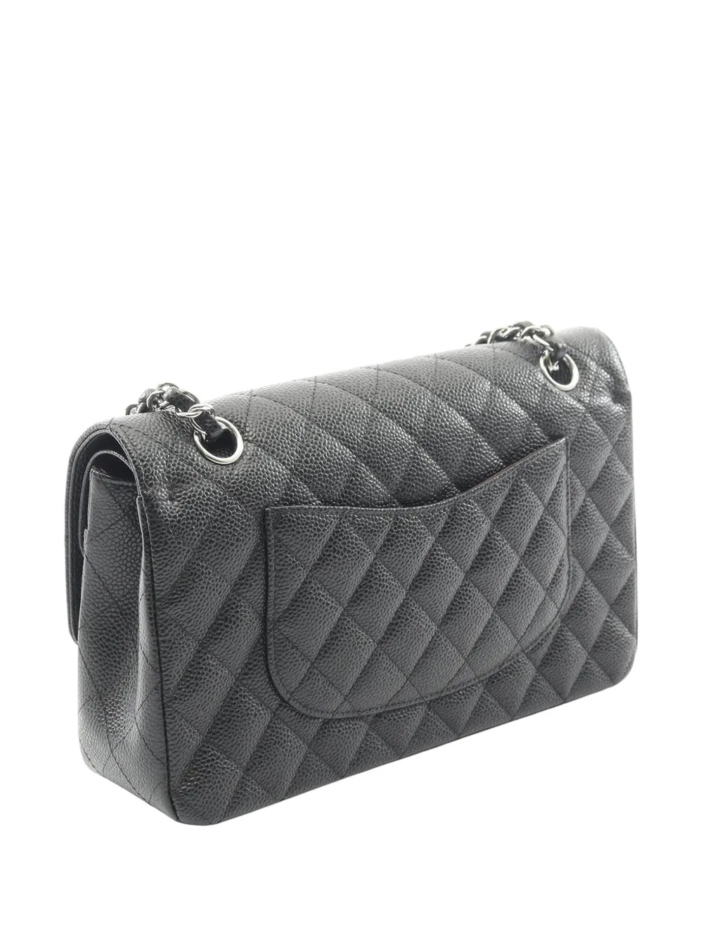 Chanel Pre Owned 2017 2018 Medium Classic Caviar Double Flap Shoulder Bag — Same as shown — Size One Size — Back View