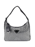 Prada Pre Owned Re Edition 2000 Crystal Embellished Satin Mini Hobo Bag — Same as shown — Size One Size — Front View