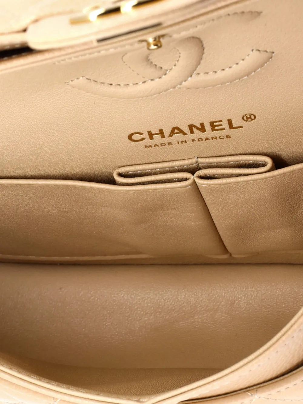 Chanel Pre Owned Classic Double Flap Bag Quilted Caviar Small Shoulder Bag — Same as shown — Size One Size — Detail View