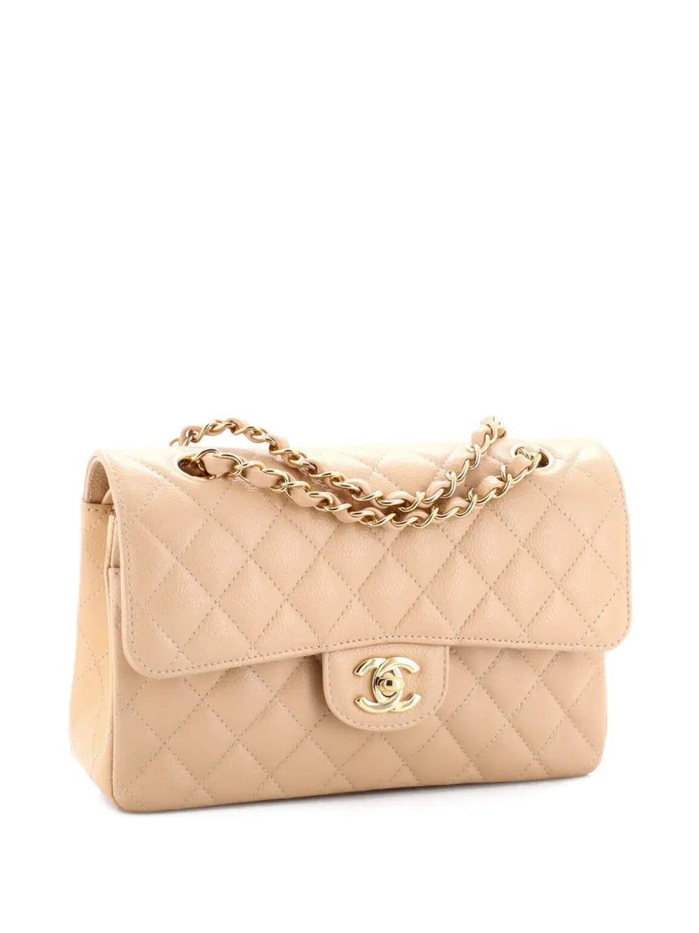 Chanel Pre Owned Classic Double Flap Bag Quilted Caviar Small Shoulder Bag — Same as shown — Size One Size — Back View