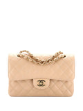 Chanel Pre Owned Classic Double Flap Bag Quilted Caviar Small Shoulder Bag — Same as shown — Size One Size — Front View