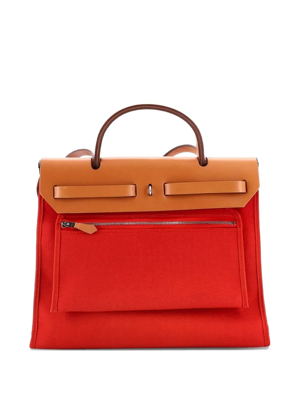 Hermes Pre Owned Herbag Zip Leather And Toile 31 Shoulder Bag — Same as shown — Size One Size — Side View