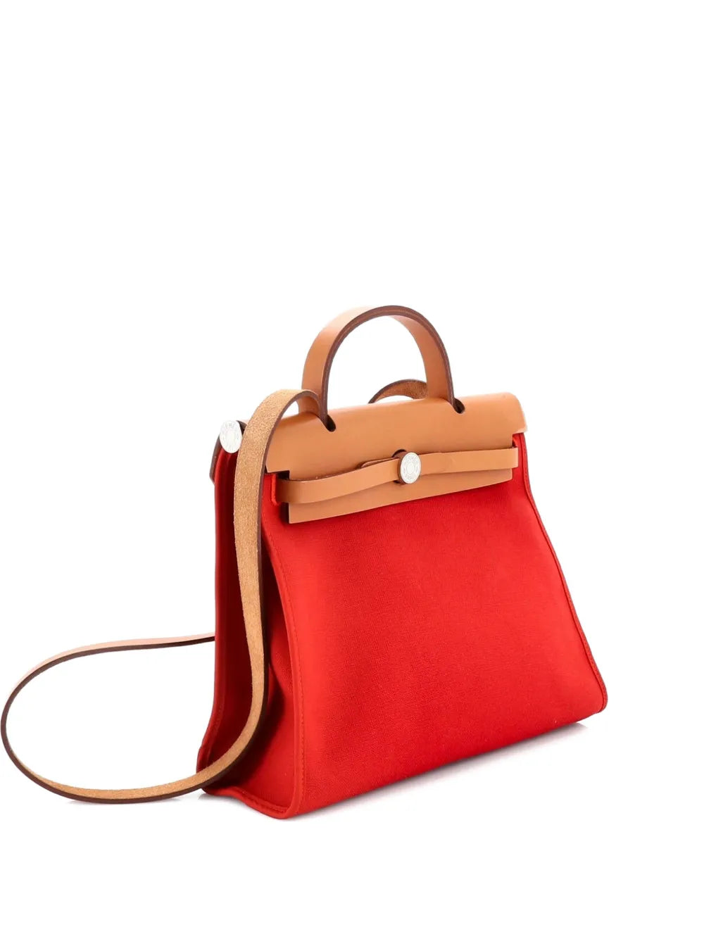 Hermes Pre Owned Herbag Zip Leather And Toile 31 Shoulder Bag — Same as shown — Size One Size — Front View