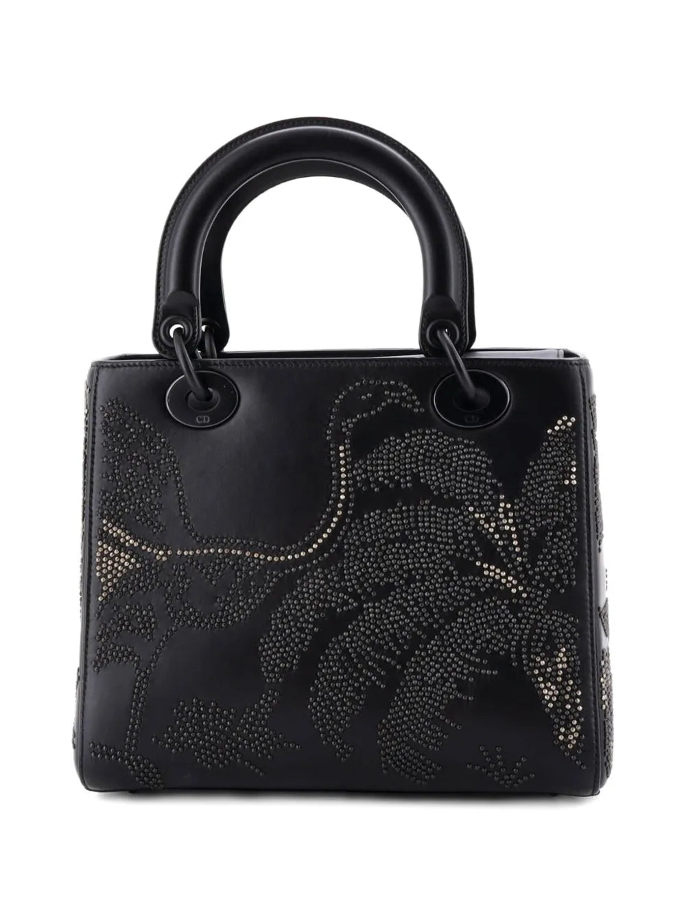 Christian Dior Pre Owned Butterfly Lady Dior Bag Embroidered And Beaded Leather Medium Shoulder Bag — Same as shown — Size One Size — Side View