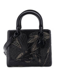 Christian Dior Pre Owned Butterfly Lady Dior Bag Embroidered And Beaded Leather Medium Shoulder Bag — Same as shown — Size One Size — Front View