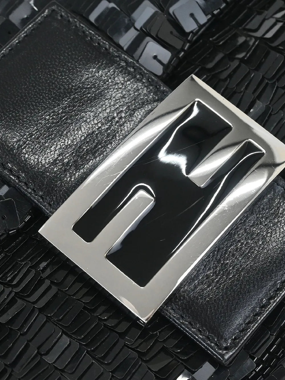 Fendi Pre Owned 2009 Baguette Sequin Embellished Shoulder Bag — Same as shown — Size One Size — Top View