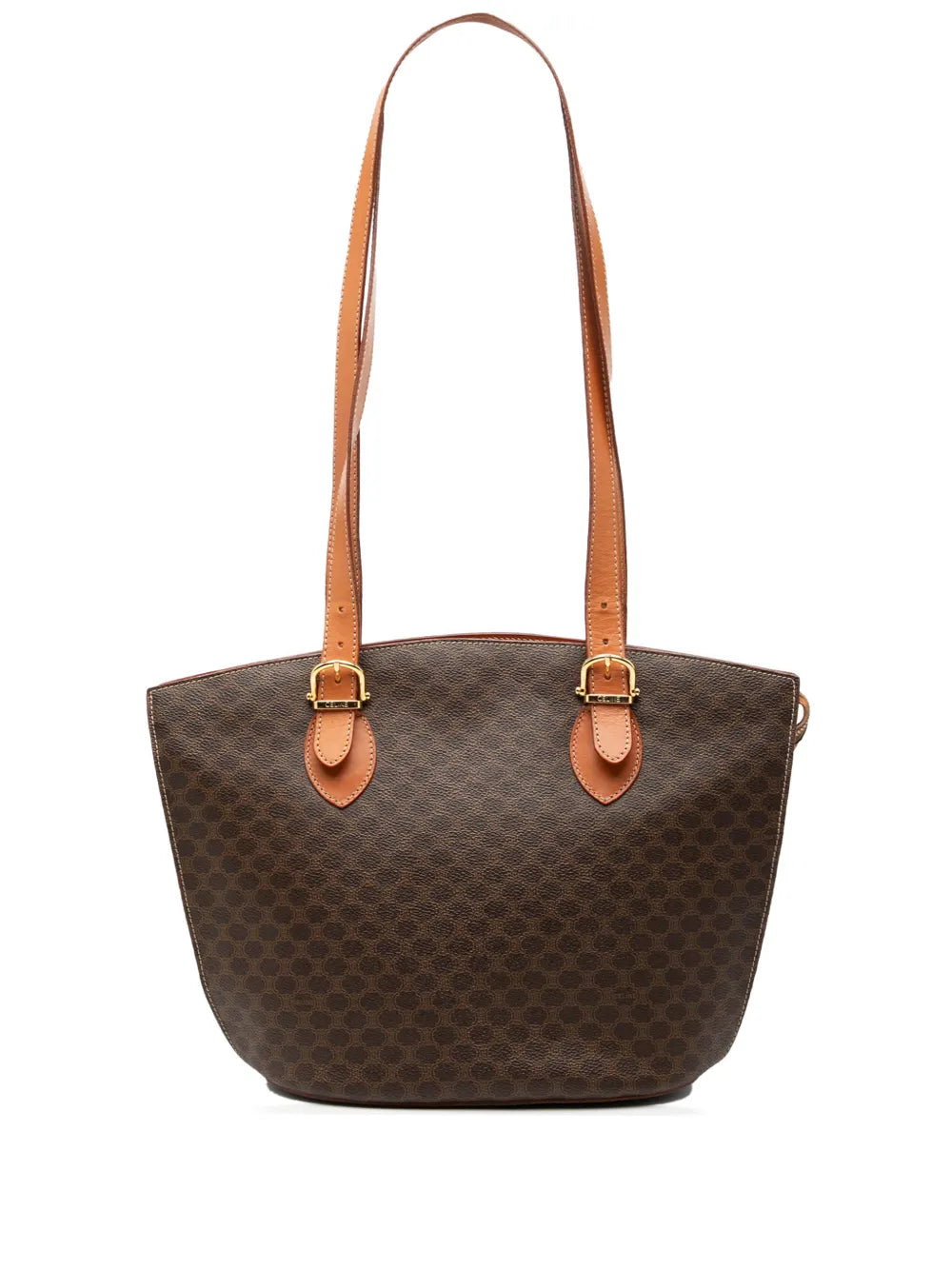 Celine Pre Owned 1999 Macadam Coated Canvas Shoulder Bag — Same as shown — Size One Size — Front View