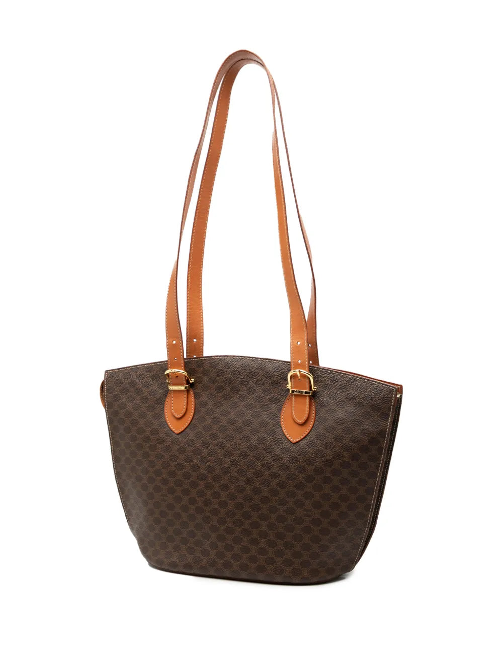 Celine Pre Owned 1999 Macadam Coated Canvas Shoulder Bag — Same as shown — Size One Size — Back View
