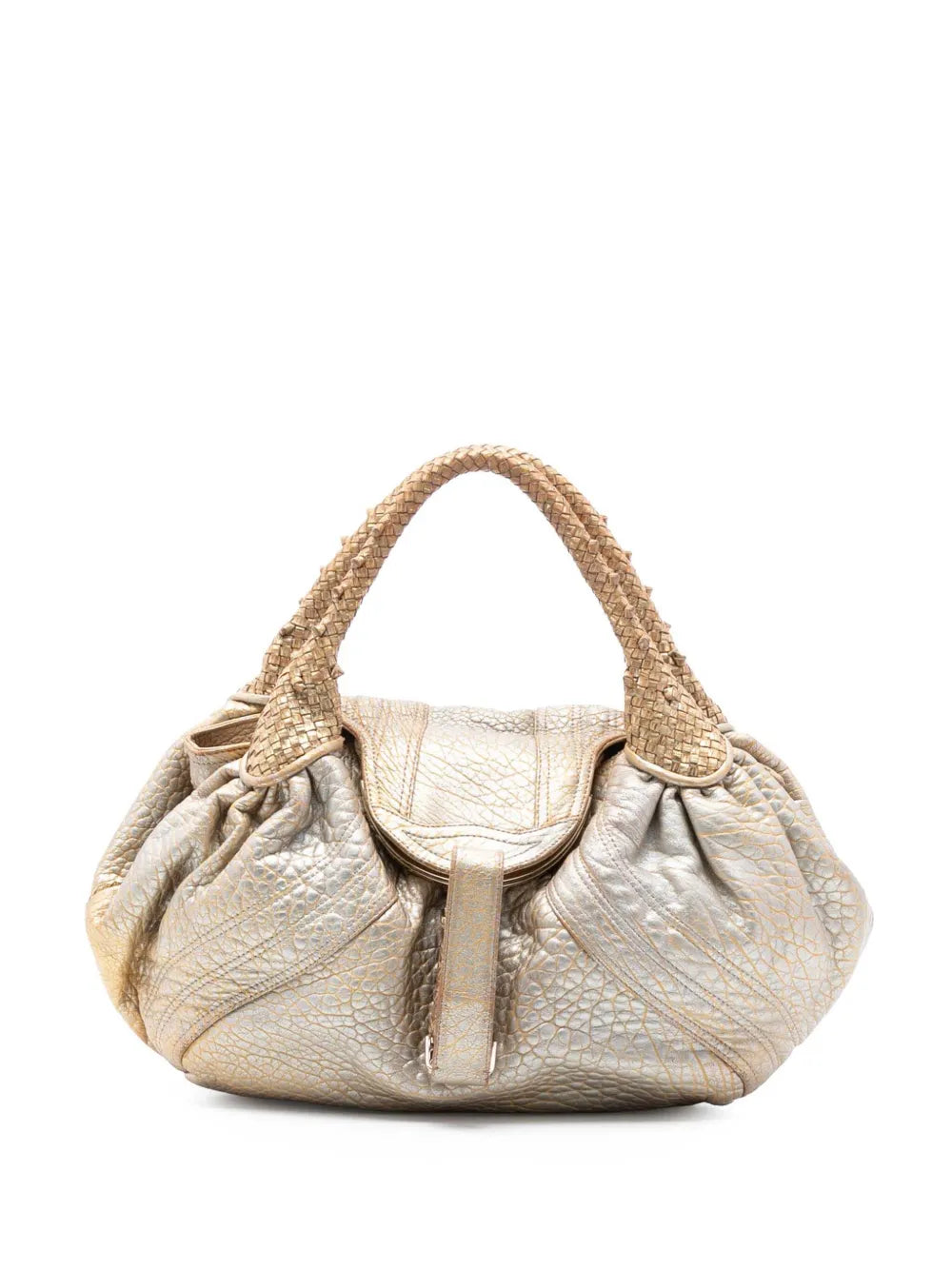 Fendi Pre Owned 2000 2010 Bimetal Nappa Spy Hobo Bag — Same as shown — Size One Size — Front View