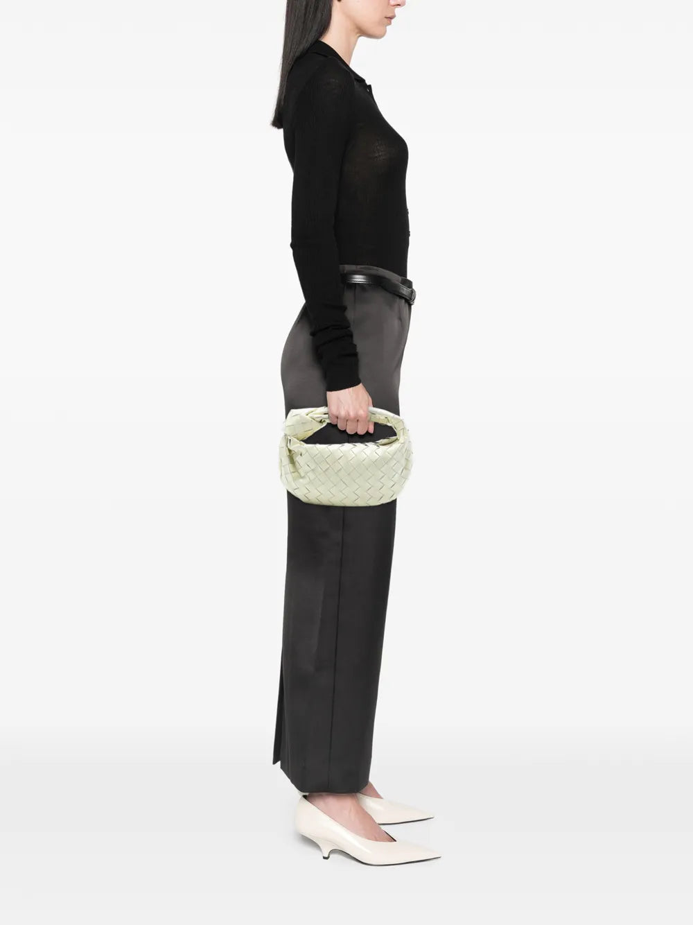 Bottega Veneta Pre Owned 2012 2025 Mini Patent Intrecciato Jodie Hobo Bag — Same as shown — Size One Size — Side View