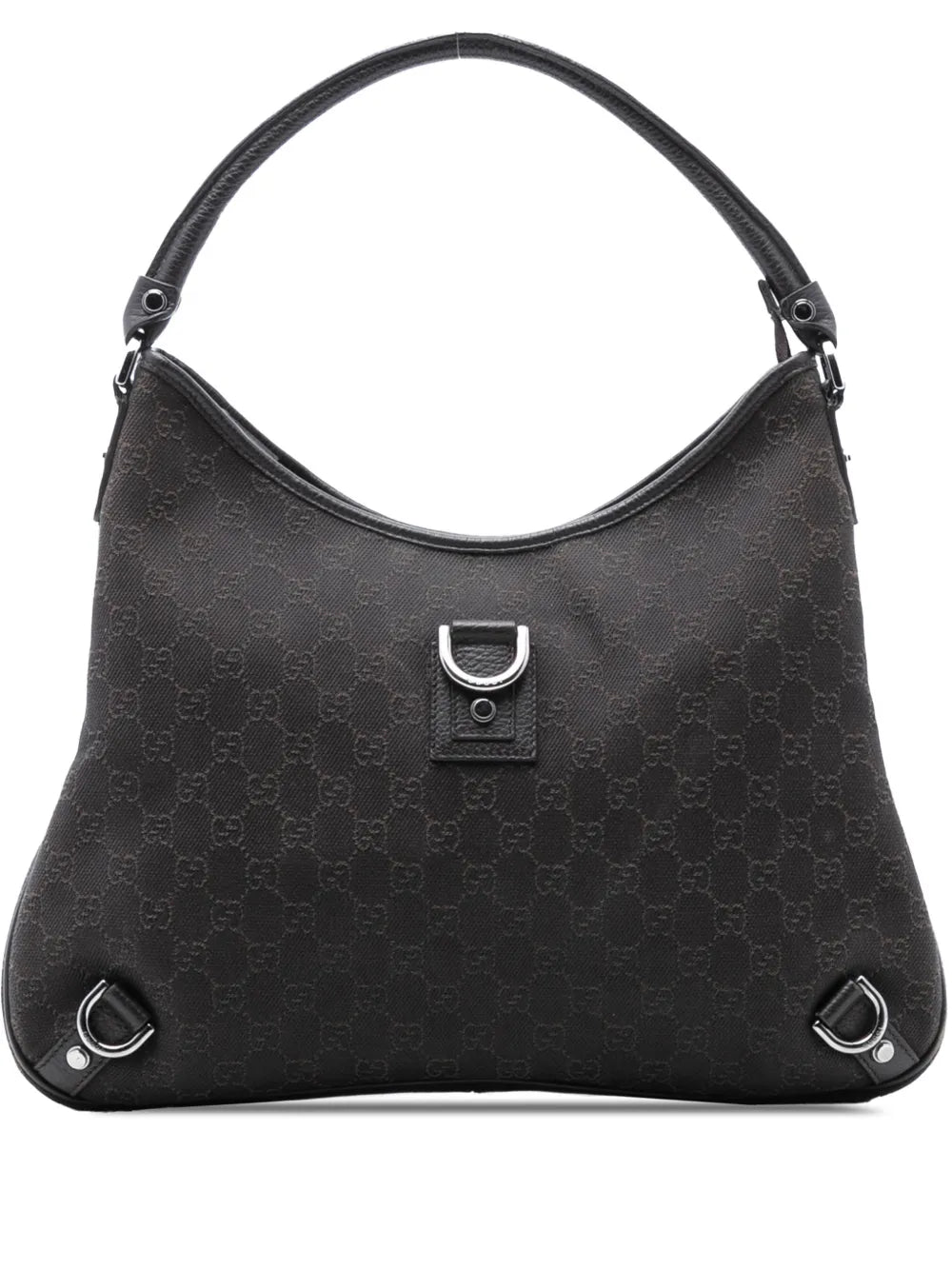 Gucci Pre Owned 2016 2025 Gg Denim Abbey D Ring Shoulder Bag — Same as shown — Size One Size — Front View