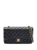 Chanel Pre Owned 2018 Medium Classic Caviar Double Flap Shoulder Bag — Same as shown — Size One Size — Front View