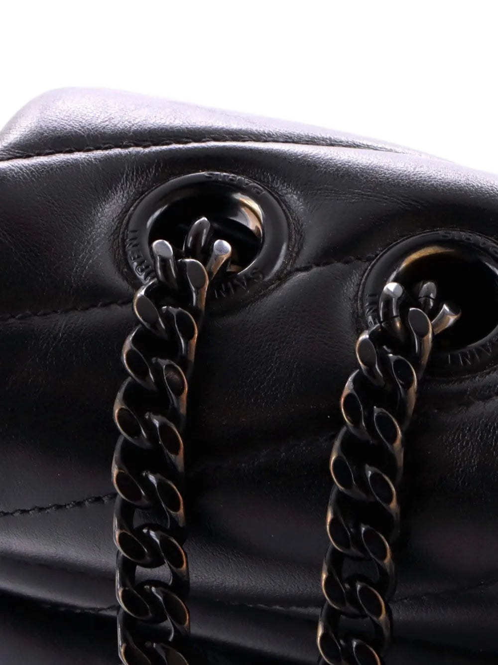Saint Laurent Pre Owned Loulou Matelasse Chevron Leather Medium Shoulder Bag — Same as shown — Size One Size — Detail View