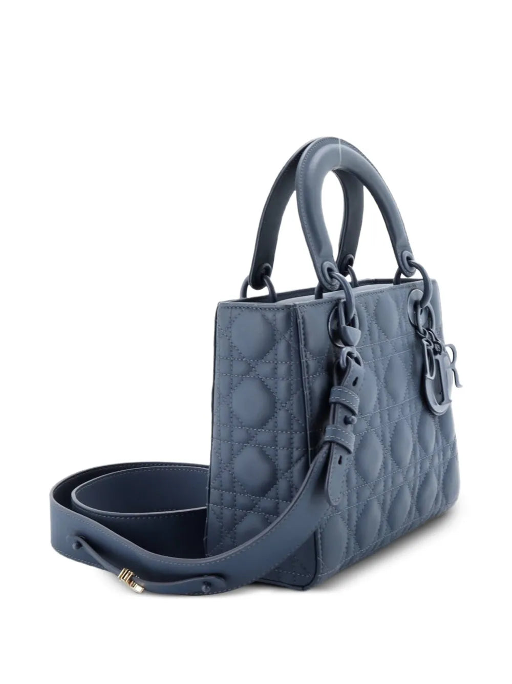 Christian Dior Pre Owned Ultra Matte My Abcdior Lady Dior Bag Cannage Quilt Calfskin Shoulder Bag — Same as shown — Size One Size — Back View