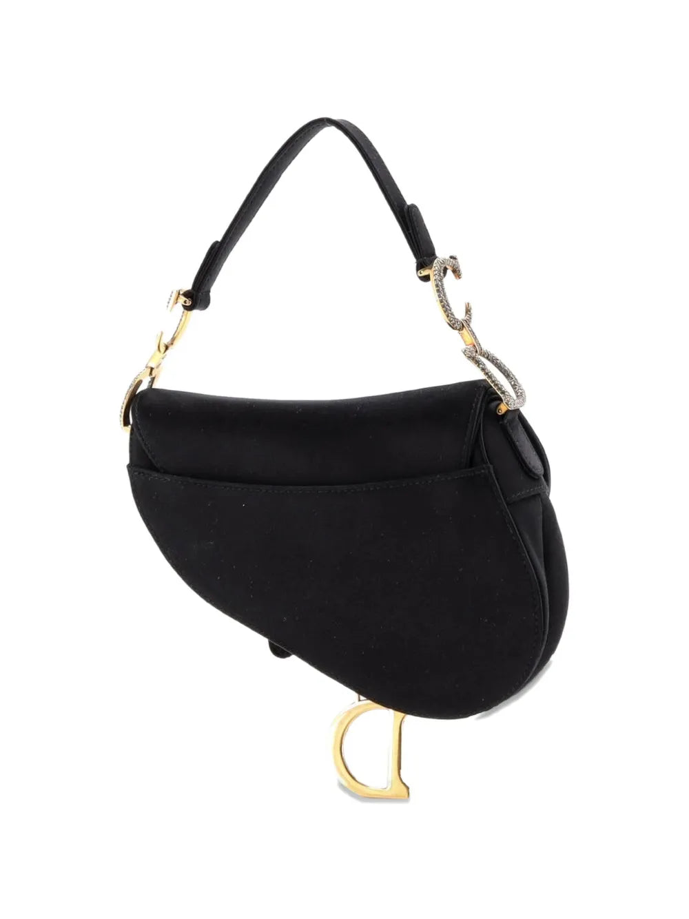 Christian Dior Pre Owned Saddle Handbag Satin With Crystals Mini Shoulder Bag — Same as shown — Size One Size — Side View