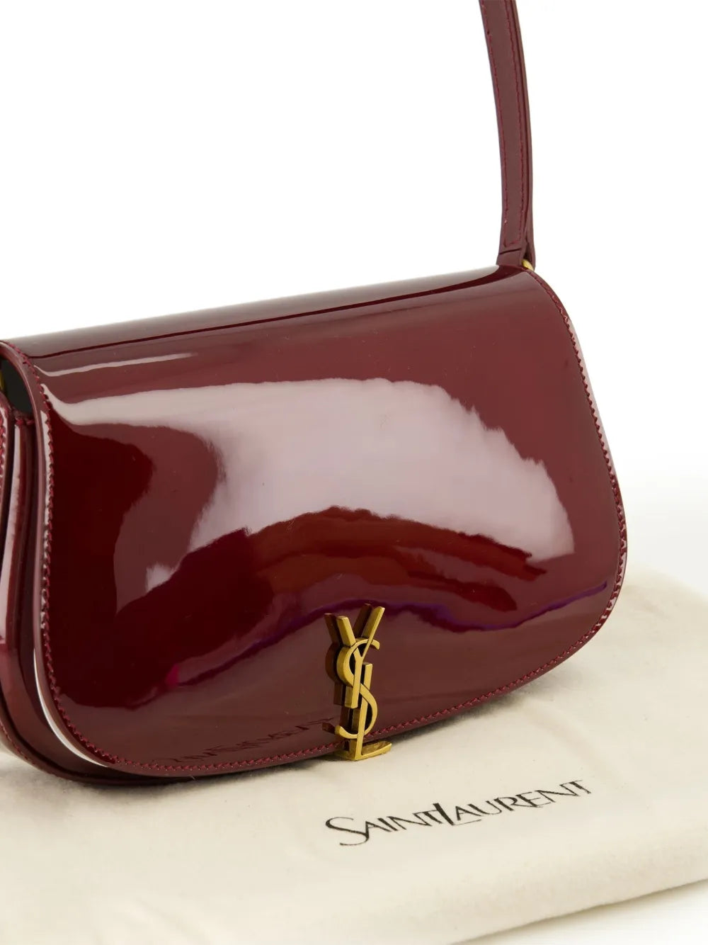 Saint Laurent Voltaire Logo Plaque Shoulder Bag — Same as shown — Size One Size — Top View