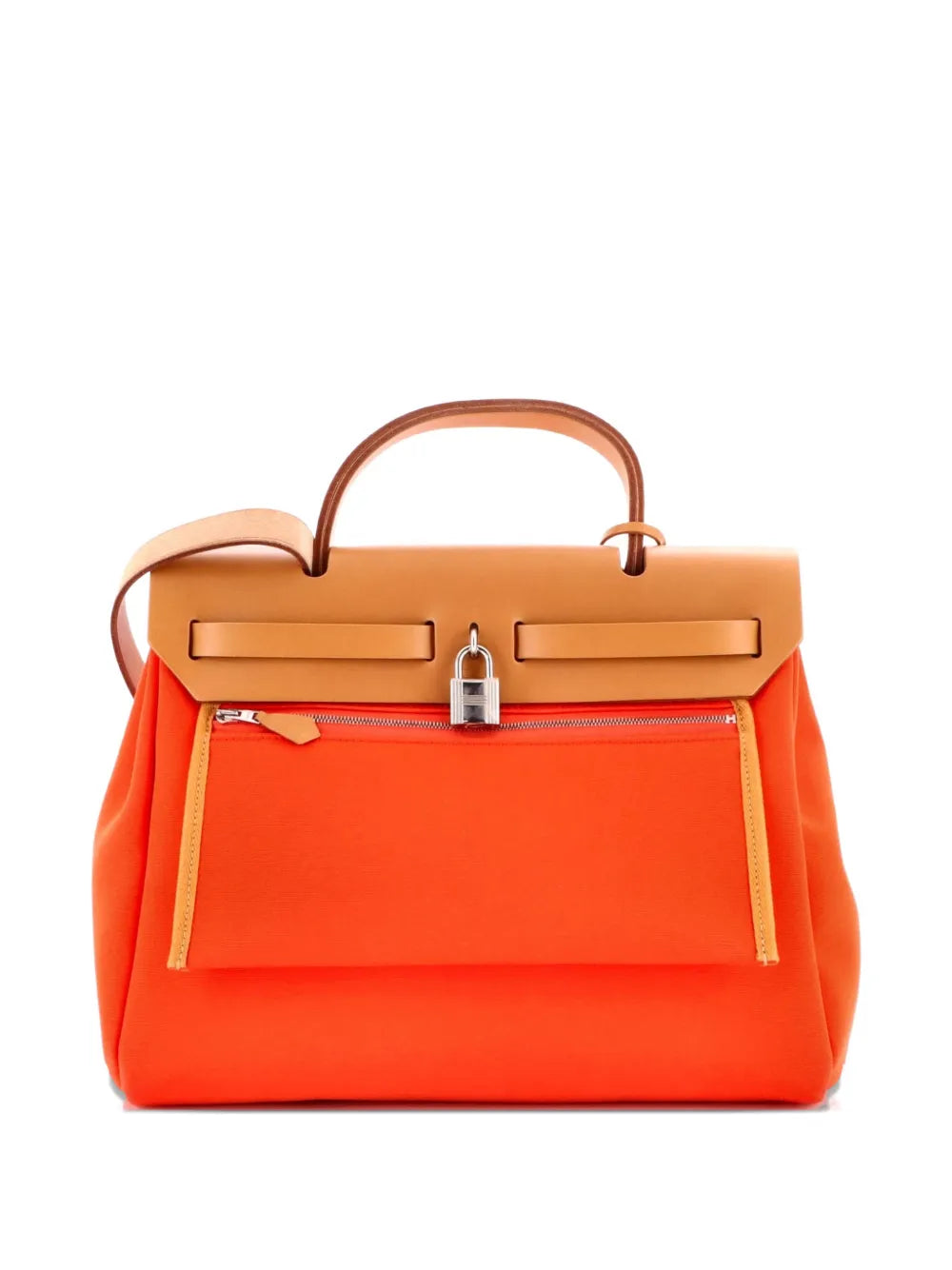 Hermes Pre Owned Herbag Zip Leather And Toile 31 Shoulder Bag — Same as shown — Size One Size — Side View