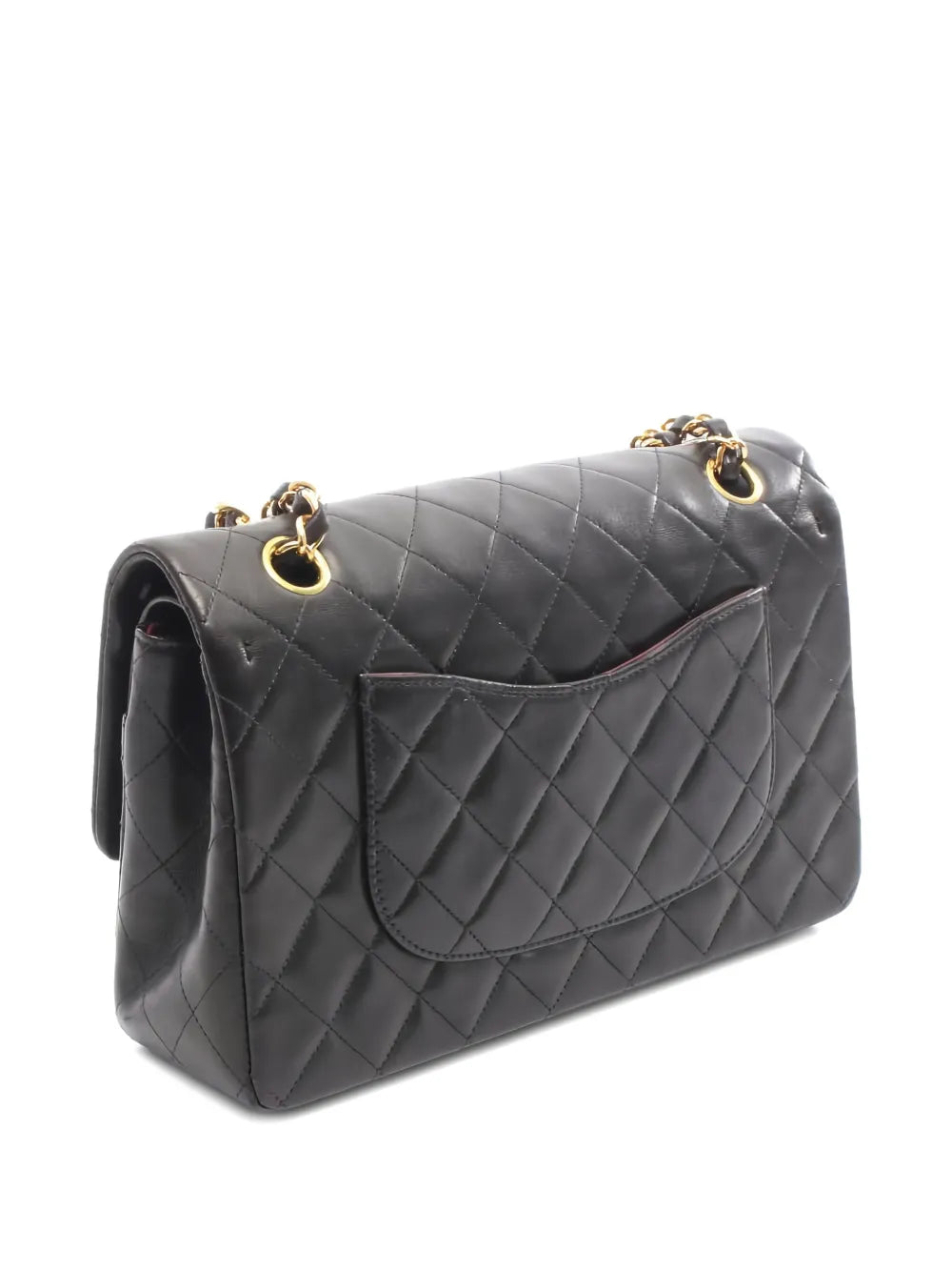Chanel Pre Owned 1991 1994 Double Flap Quilted Chain Strap Shoulder Bag — Same as shown — Size One Size — Side View