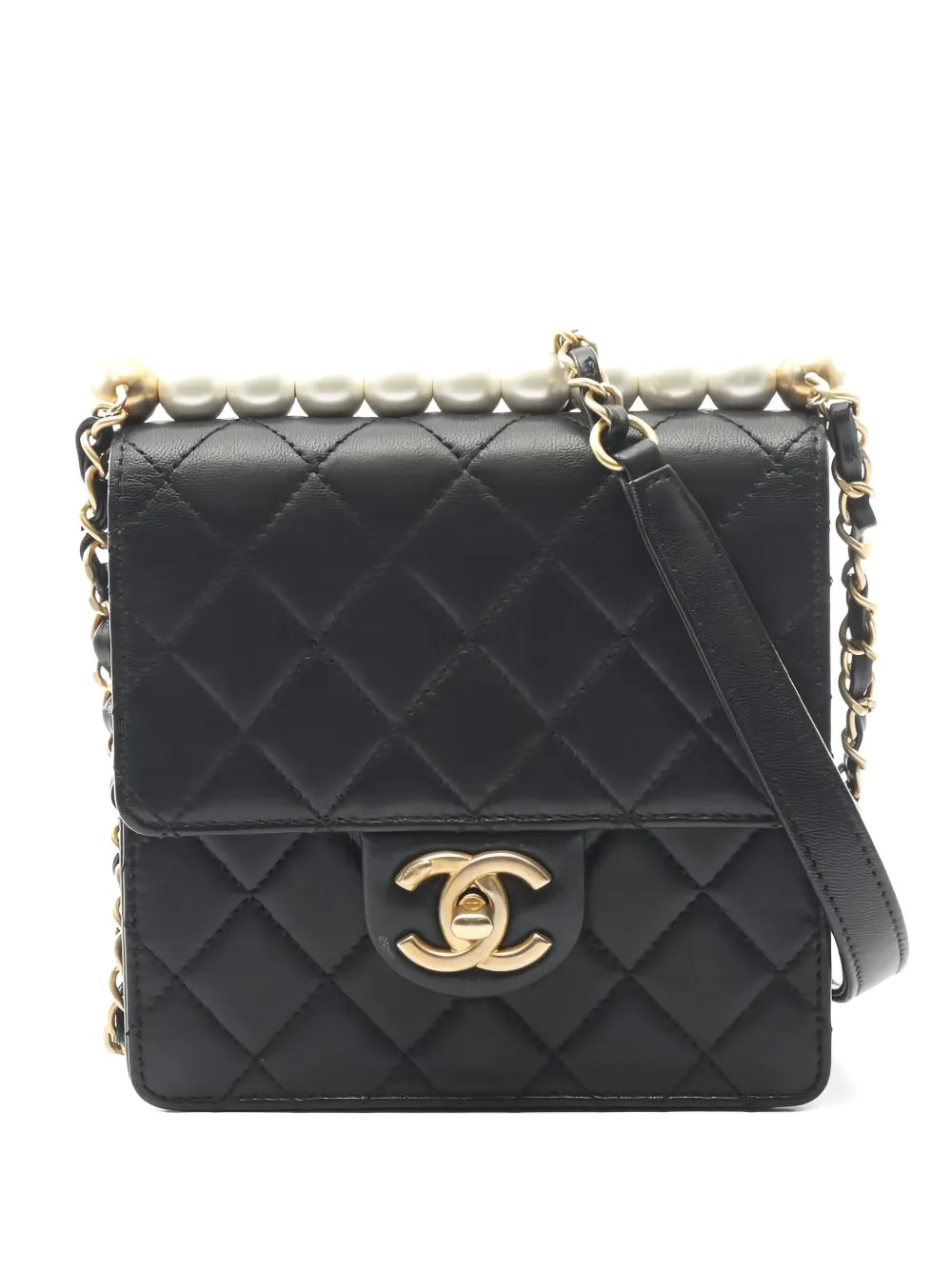 Chanel Pre Owned 2019 Quilted Chain Strap Shoulder Bag — Same as shown — Size One Size — Front View