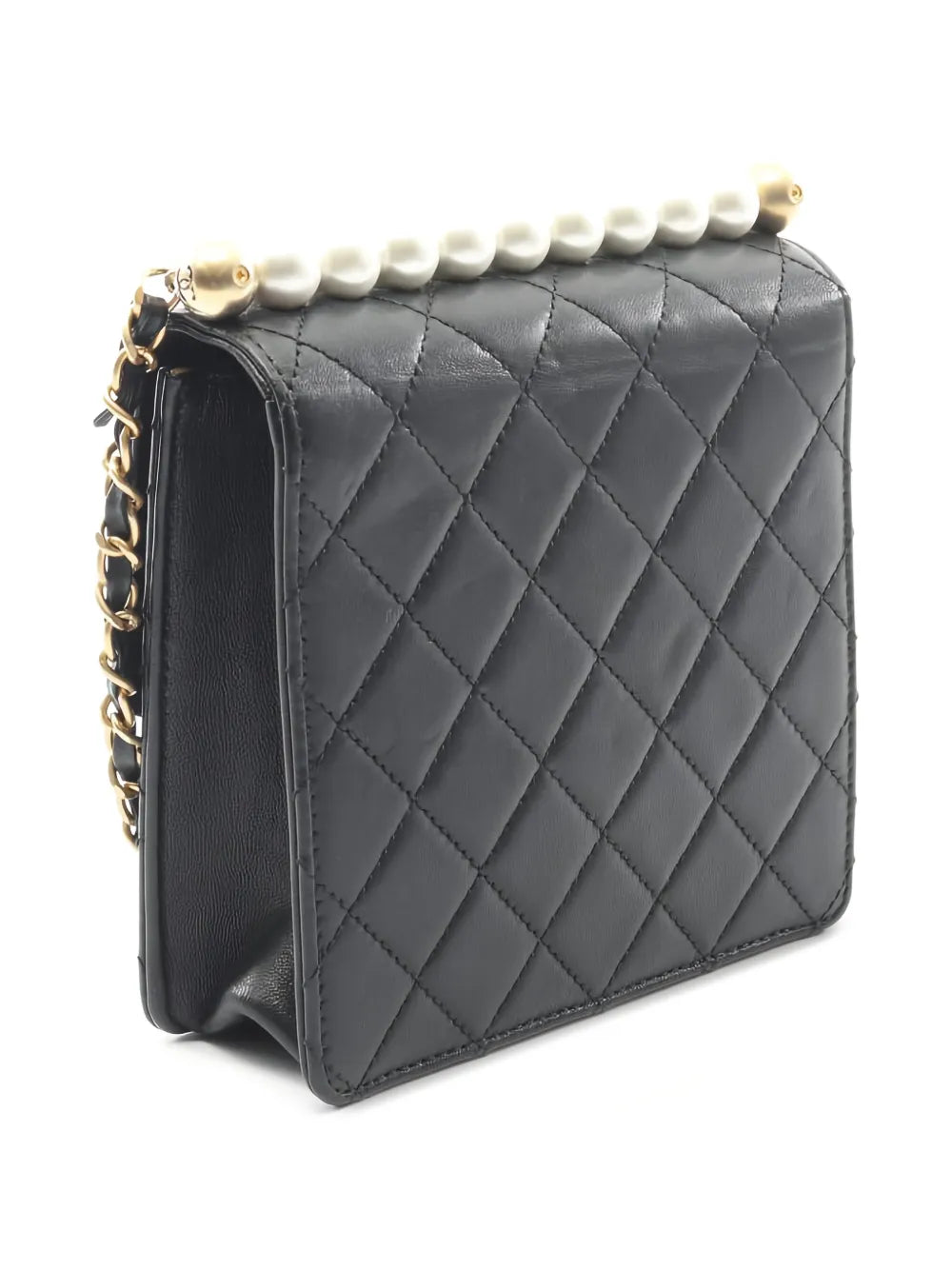 Chanel Pre Owned 2019 Quilted Chain Strap Shoulder Bag — Same as shown — Size One Size — Side View