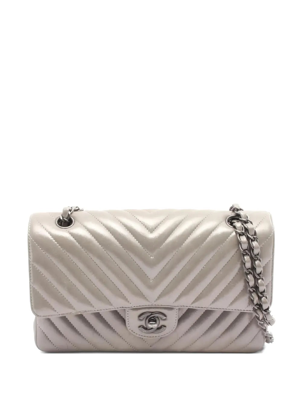 Chanel Pre Owned 2016 2017 Double Flap Chain Strap Shoulder Bag — Same as shown — Size One Size — Front View