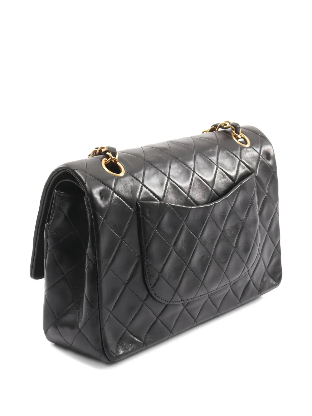 Chanel Pre Owned 1994 1996 Double Flap Chain Strap Shoulder Bag — Same as shown — Size One Size — Side View