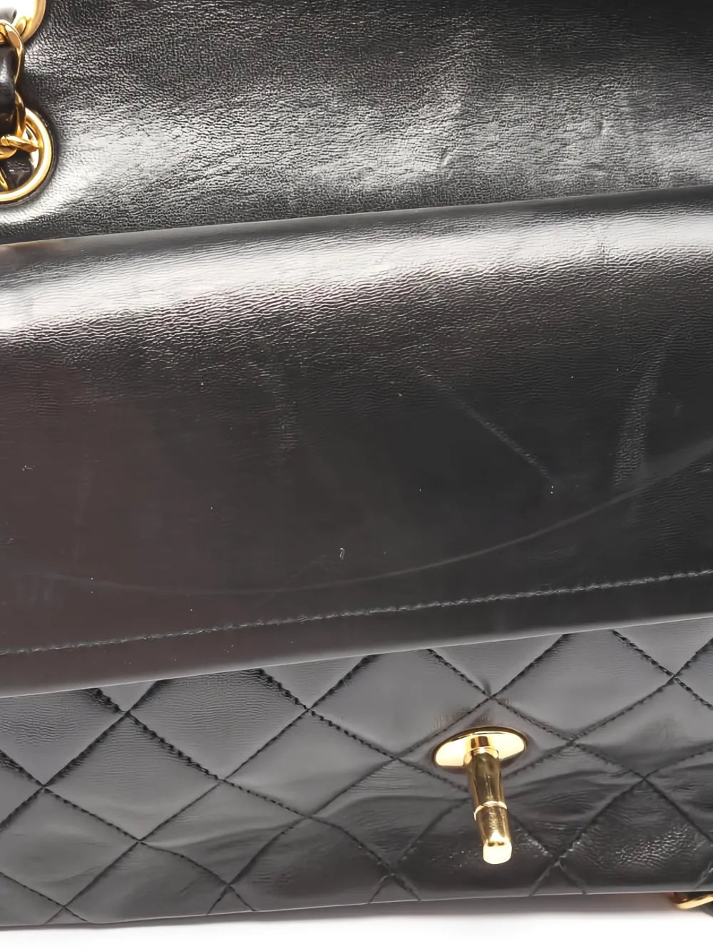 Chanel Pre Owned 1994 1996 Double Flap Chain Strap Shoulder Bag — Same as shown — Size One Size — Detail View