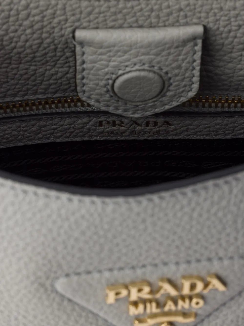Prada Logo Detail Leather Shoulder Bag — Same as shown — Size One Size — Detail View