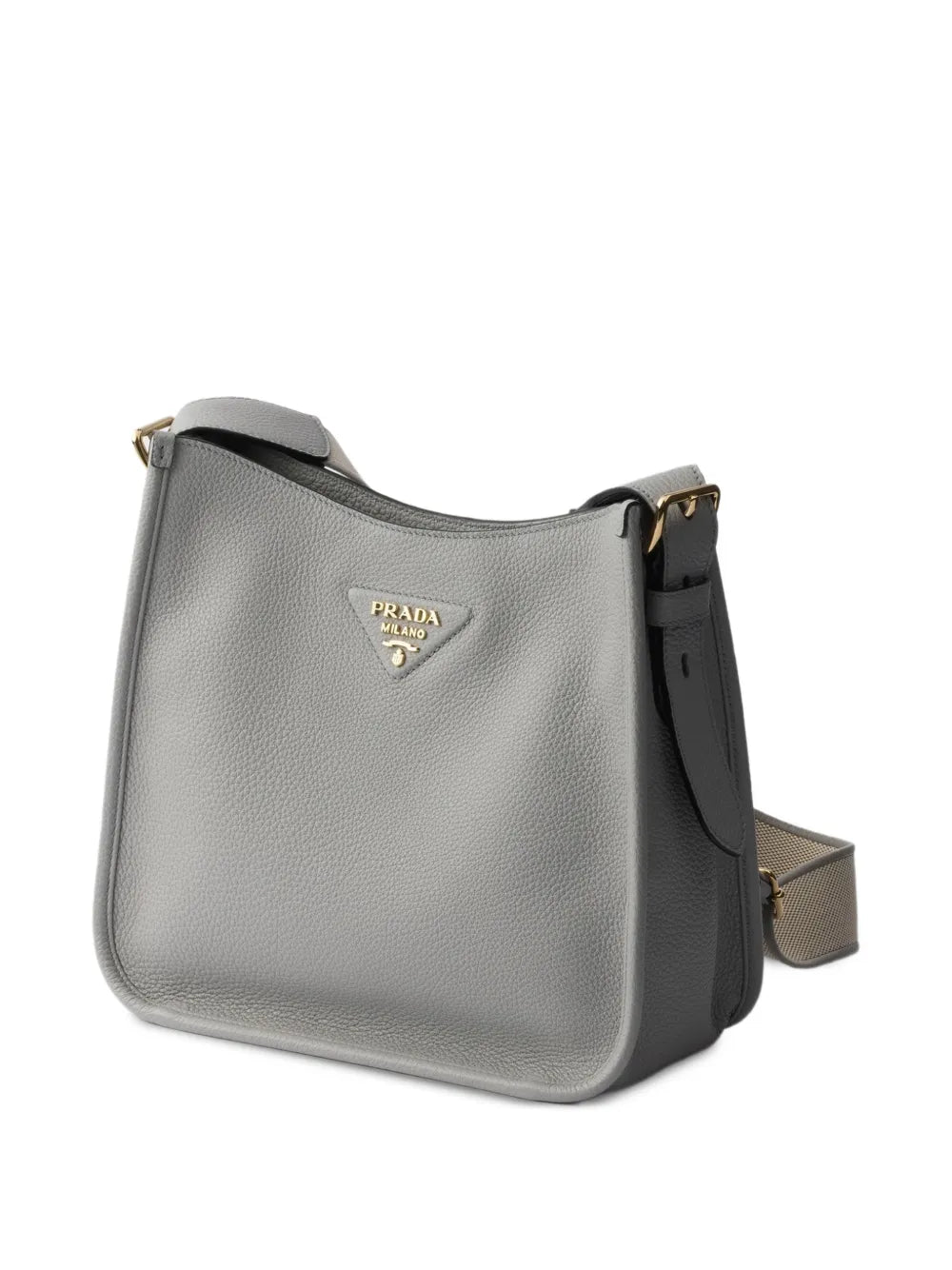 Prada Logo Detail Leather Shoulder Bag — Same as shown — Size One Size — Back View