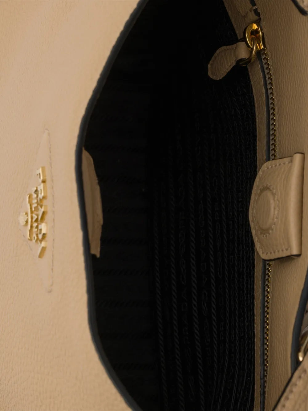 Prada Logo Detail Leather Shoulder Bag — Same as shown — Size One Size — Detail View