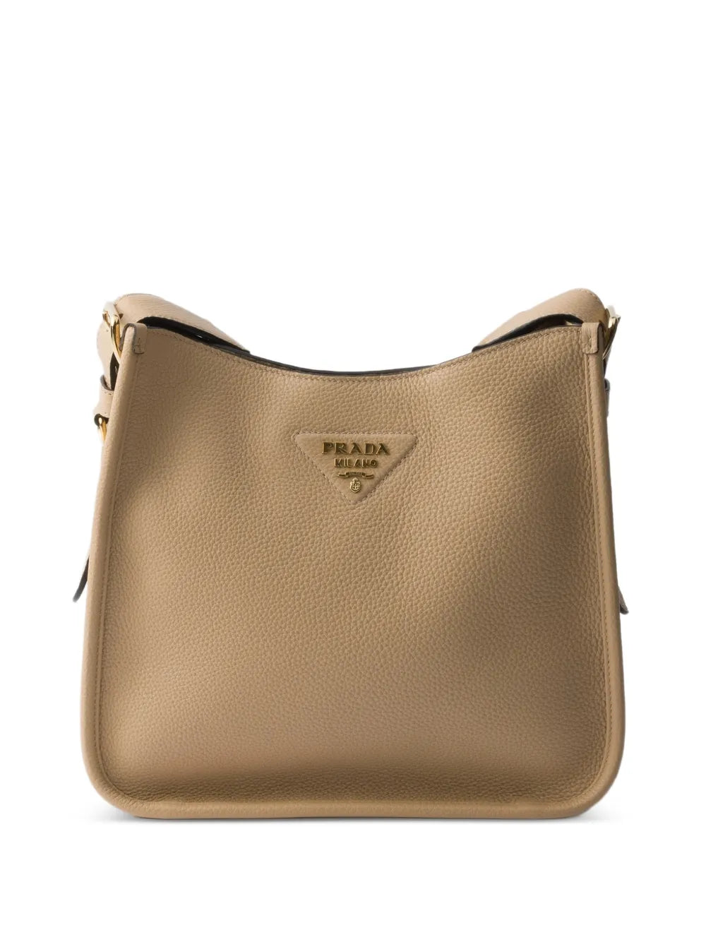 Prada Logo Detail Leather Shoulder Bag — Same as shown — Size One Size — Front View