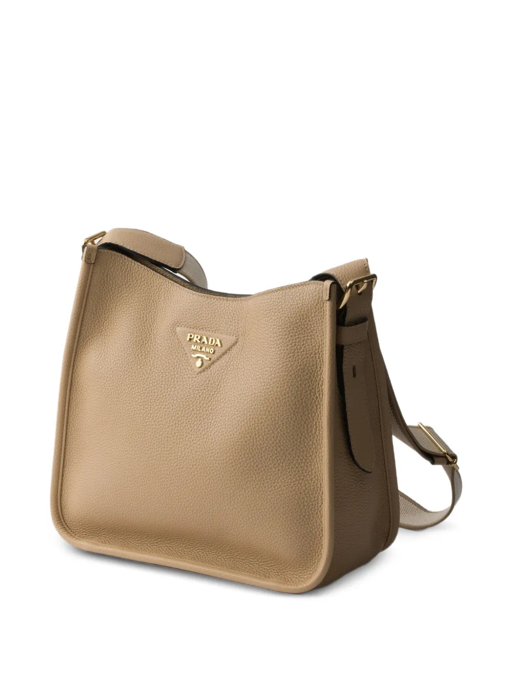 Prada Logo Detail Leather Shoulder Bag — Same as shown — Size One Size — Back View