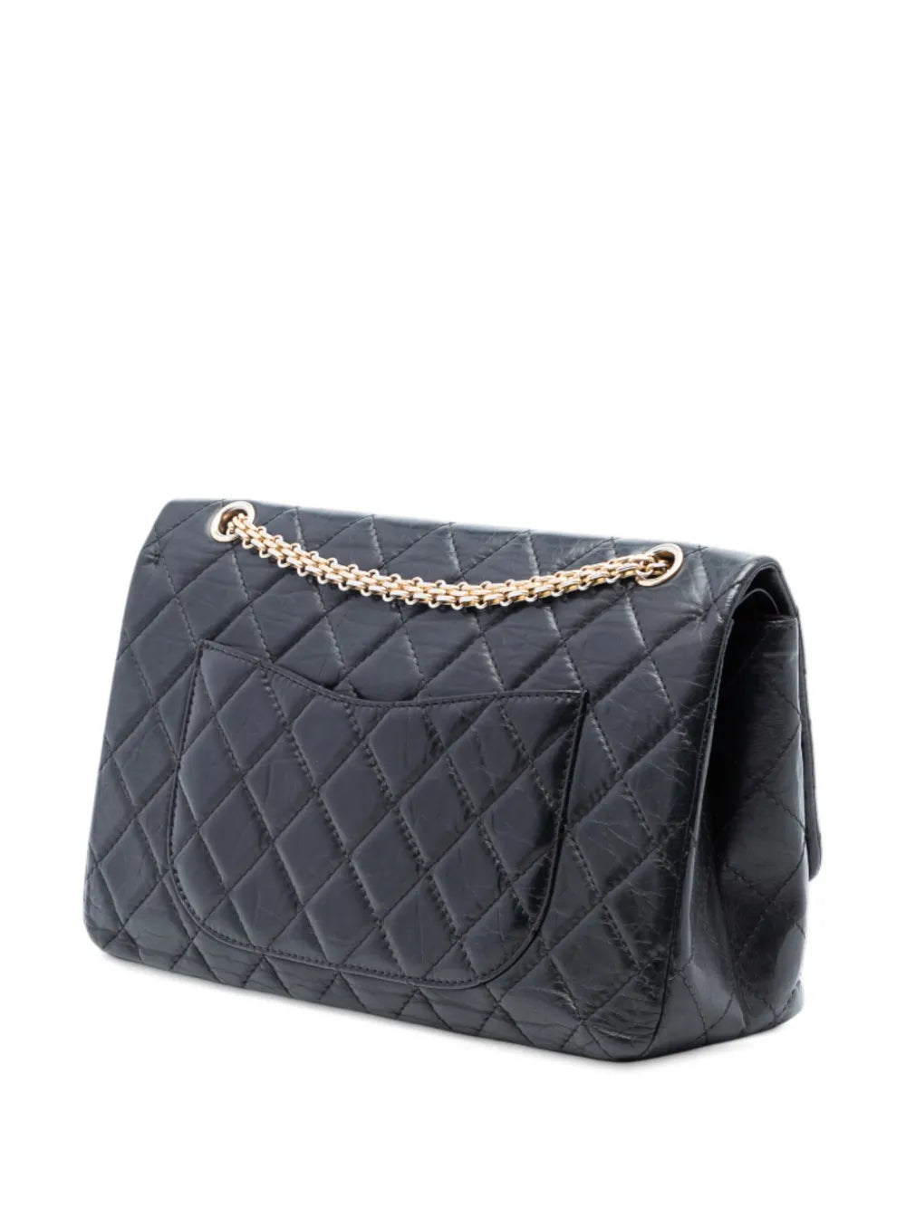 Chanel Pre Owned 2009 2010 Reissue 255 Aged Calfskin Double Flap 226 Shoulder Bag — Same as shown — Size One Size — Back View