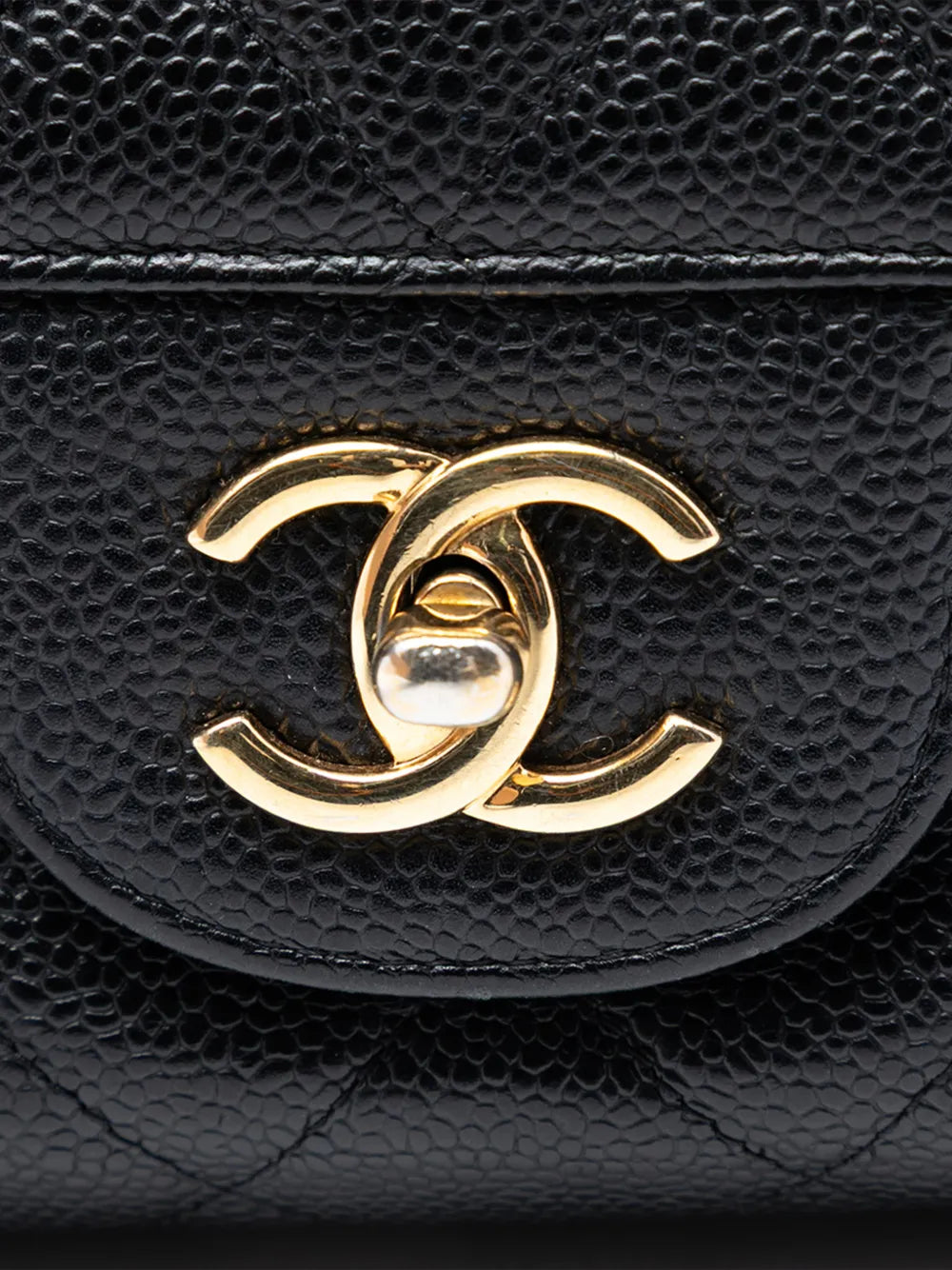 Chanel Pre Owned 2010 2011 Jumbo Classic Caviar Double Flap Shoulder Bag — Same as shown — Size One Size — Lifestyle View
