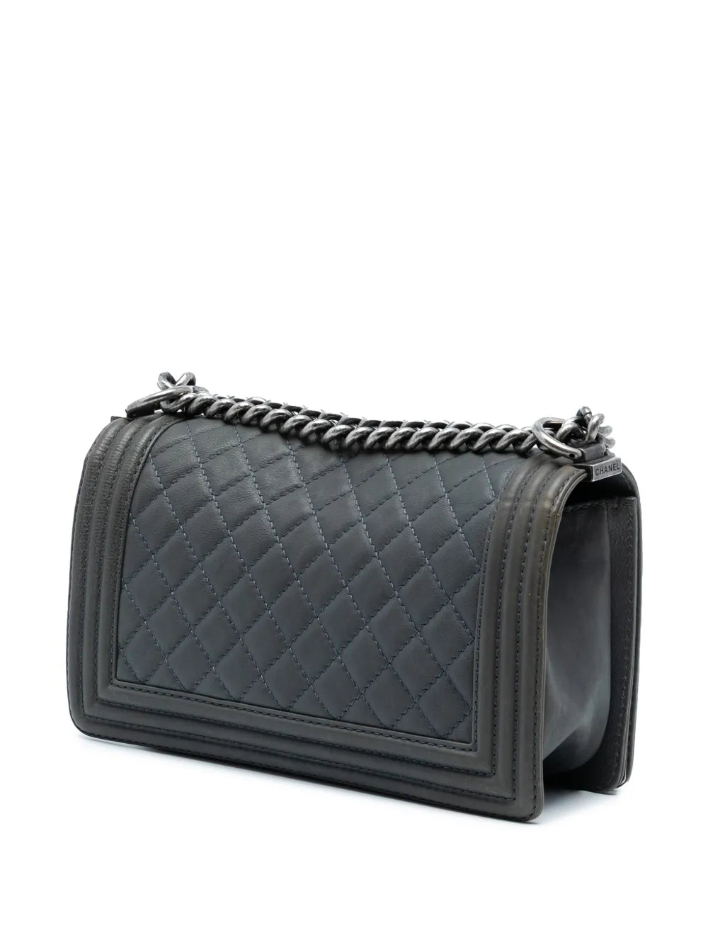 Chanel Pre Owned 2014 Paris Dallas Old Medium Quilted Calfskin Cowboy Boy Flap Shoulder Bag — Same as shown — Size One Size — Back View