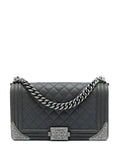 Chanel Pre Owned 2014 Paris Dallas Old Medium Quilted Calfskin Cowboy Boy Flap Shoulder Bag — Same as shown — Size One Size — Front View