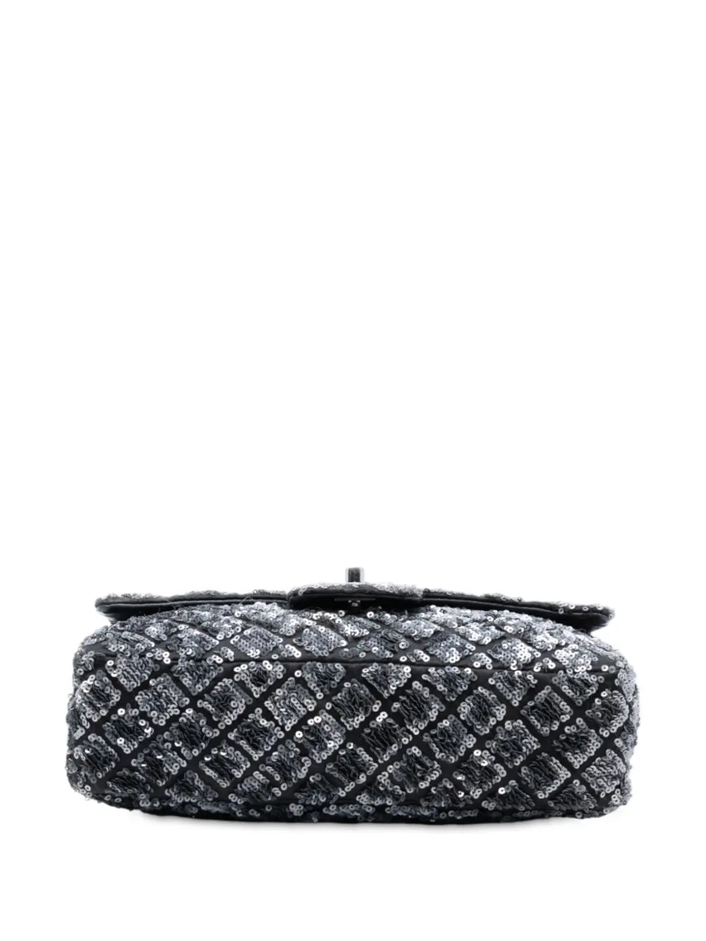 Chanel Pre Owned 2012 2013 Medium Cc Quilted Lambskin Sequin Single Flap Shoulder Bag — Same as shown — Size One Size — Top View