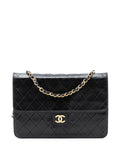 Chanel Pre Owned 1994 1996 Medium Cc Quilted Lambskin Single Flap Shoulder Bag — Same as shown — Size One Size — Front View
