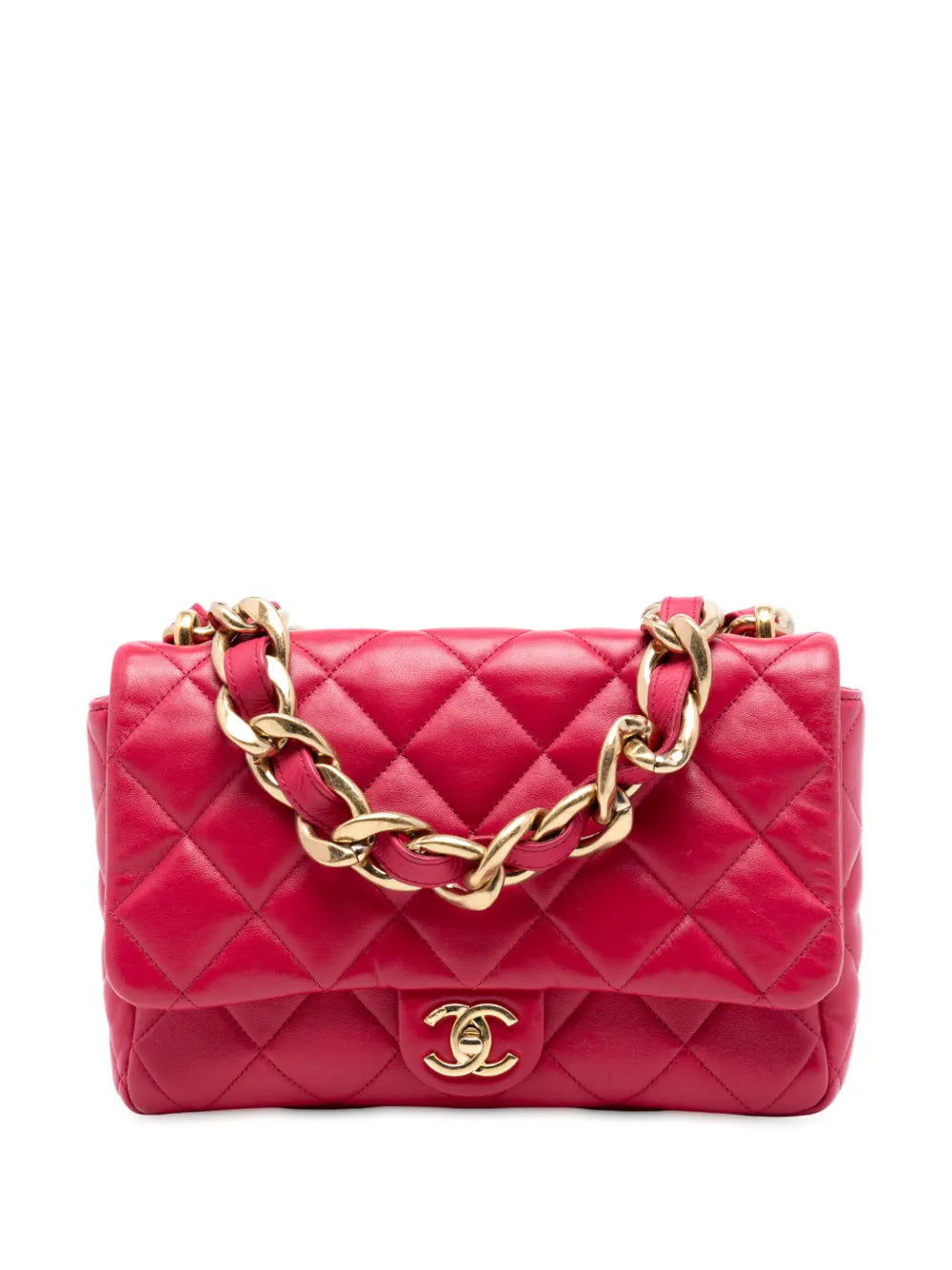 Chanel Pre Owned 2021 2025 Large Quilted Lambskin Funky Town Flap Shoulder Bag — Same as shown — Size One Size — Front View