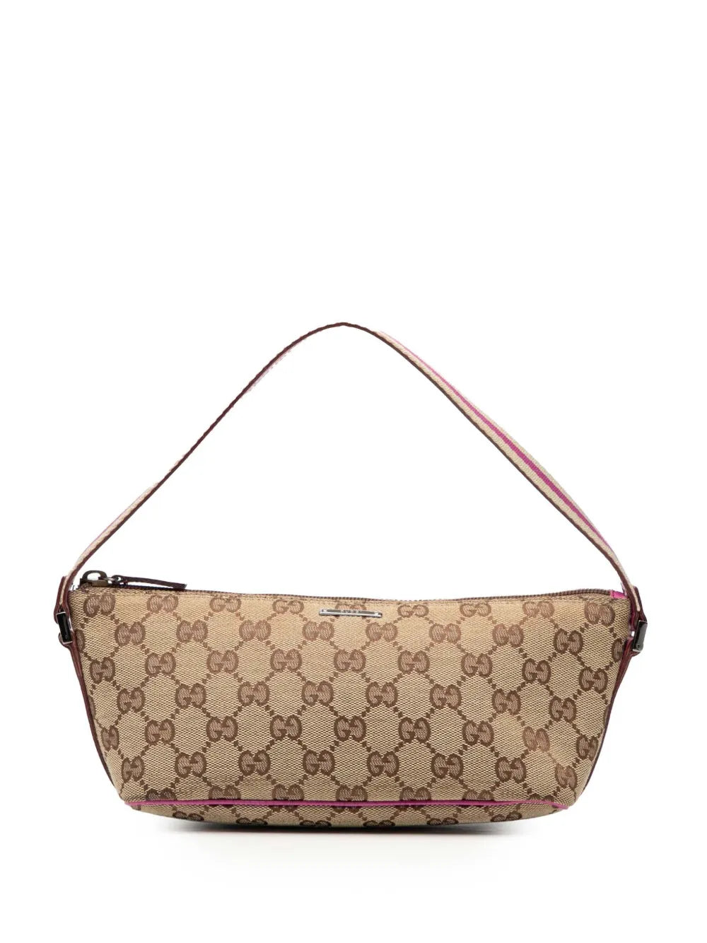 Gucci Pre Owned 2000 2015 Gg Canvas Web Boat Shoulder Bag — Same as shown — Size One Size — Front View