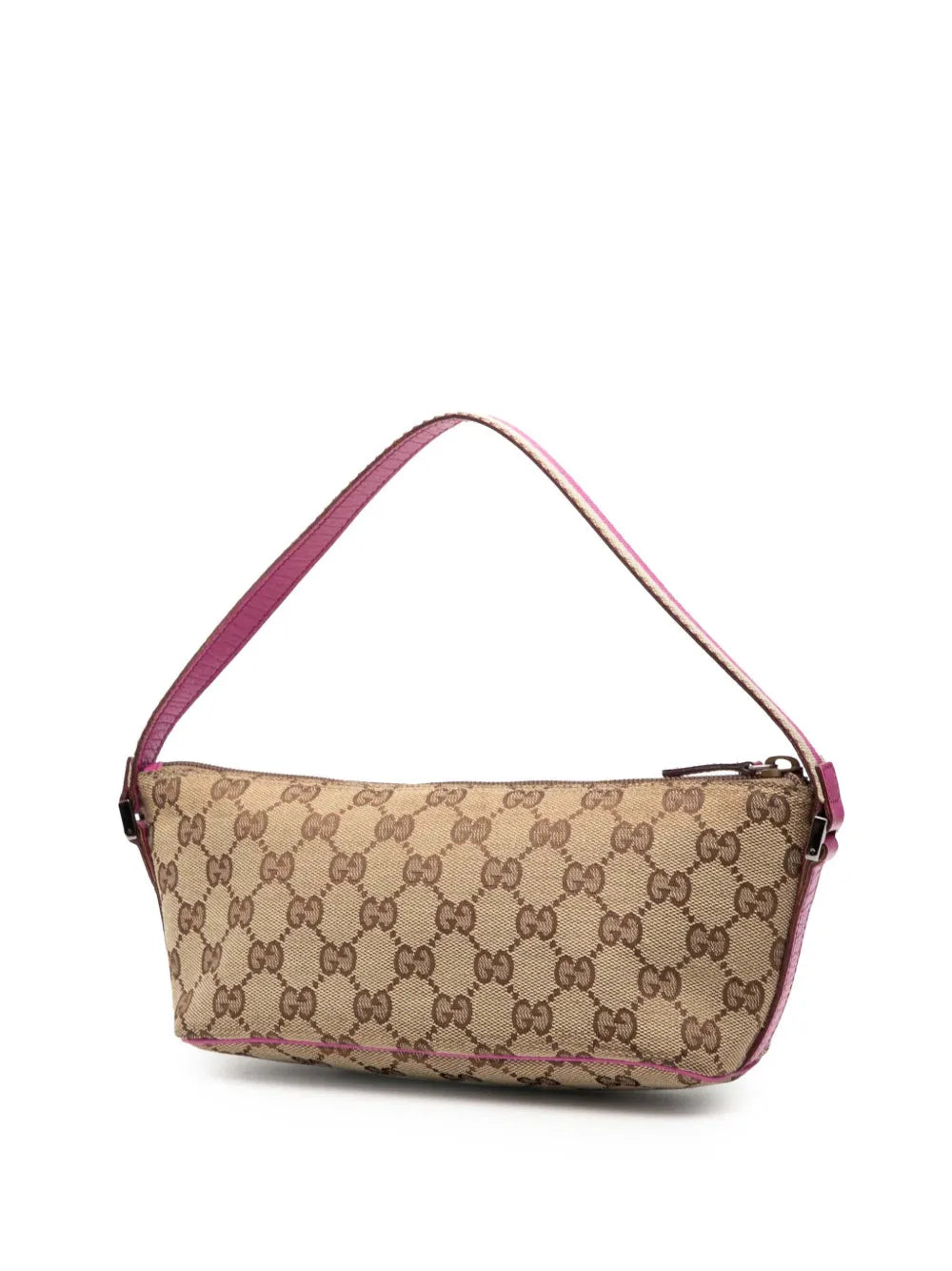 Gucci Pre Owned 2000 2015 Gg Canvas Web Boat Shoulder Bag — Same as shown — Size One Size — Back View