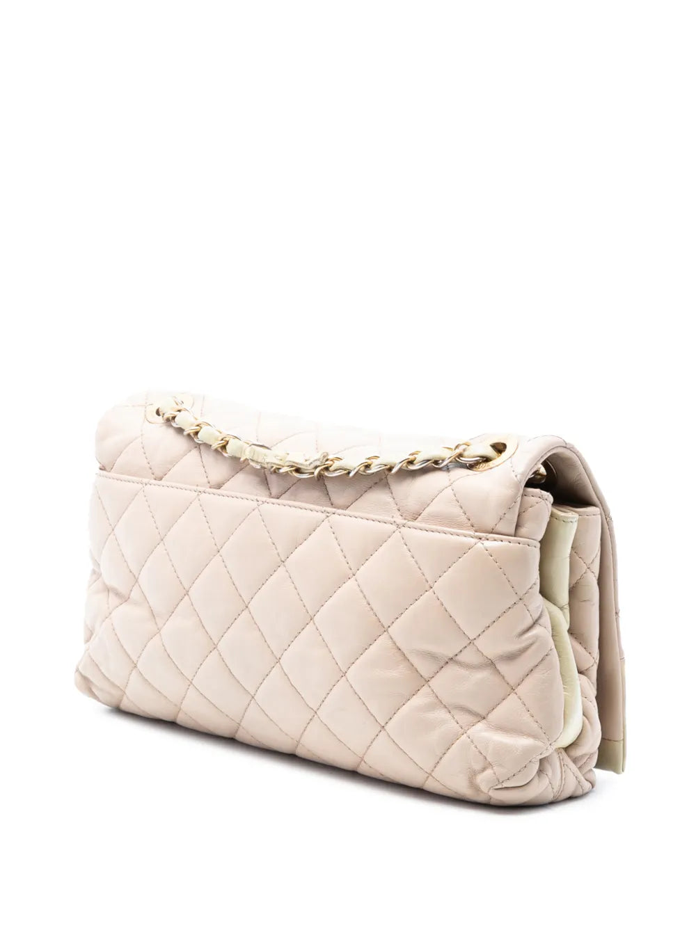 Chanel Pre Owned 2014 2015 Medium Quilted Calfskin Soft Elegance Flap Shoulder Bag — Same as shown — Size One Size — Back View