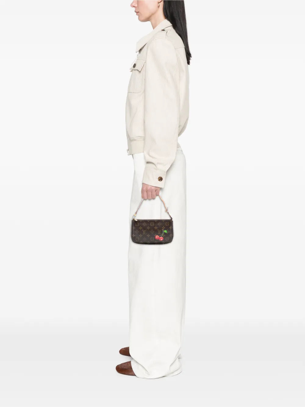 Louis Vuitton Pre Owned 2005 Takashi Murakami Monogram Cherry Pochette Accessoires Shoulder Bag — Same as shown — Size One Size — Side View