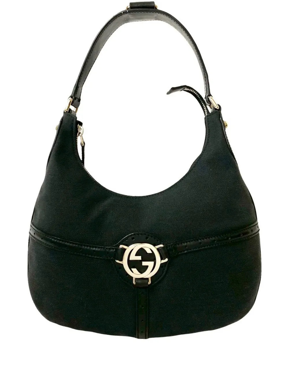 Gucci Pre Owned 2016 2025 Canvas Reins Hobo Bag — Same as shown — Size One Size — Front View