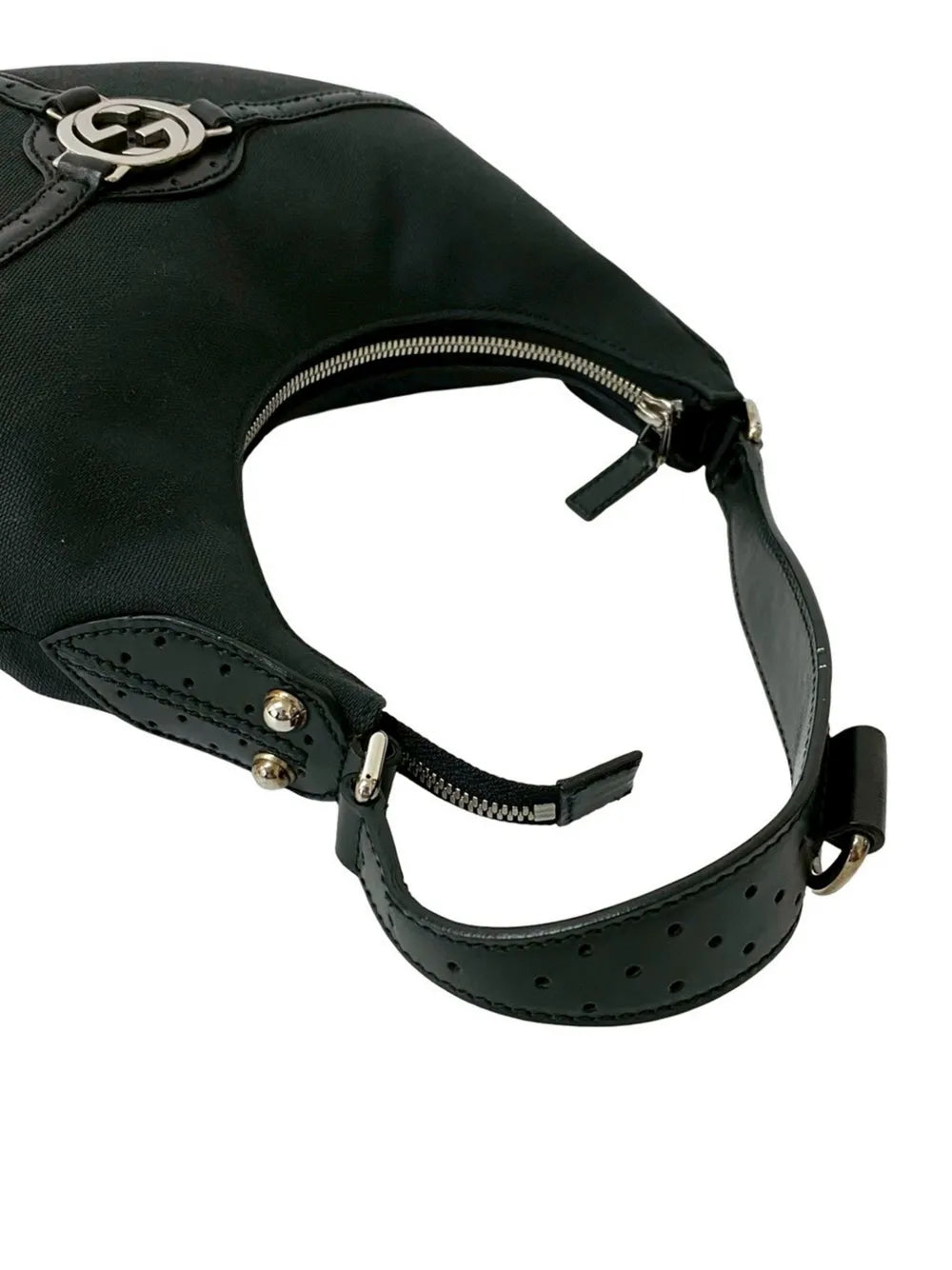Gucci Pre Owned 2016 2025 Canvas Reins Hobo Bag — Same as shown — Size One Size — Side View
