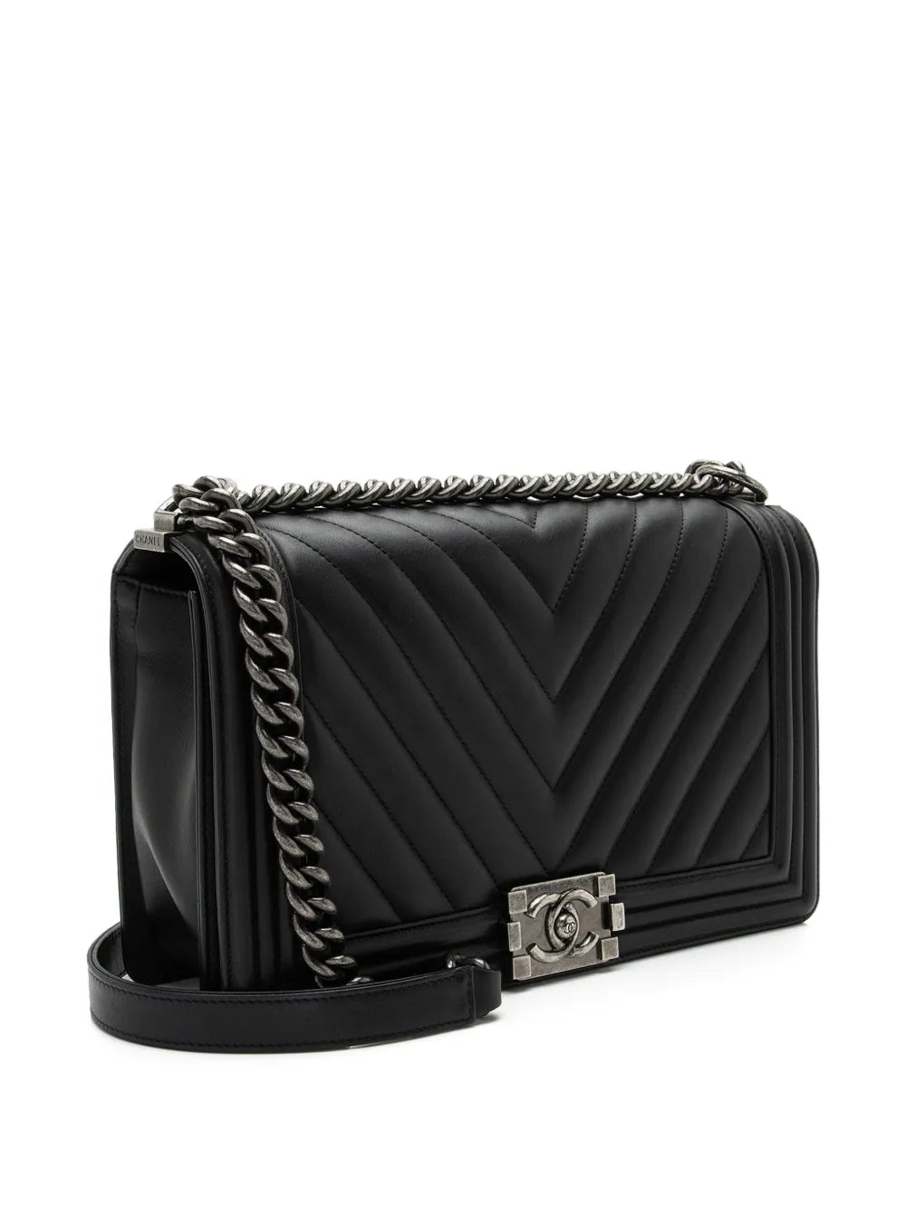 Chanel Pre Owned 2016 2017 Medium Boy Shoulder Bag — Same as shown — Size One Size — Back View