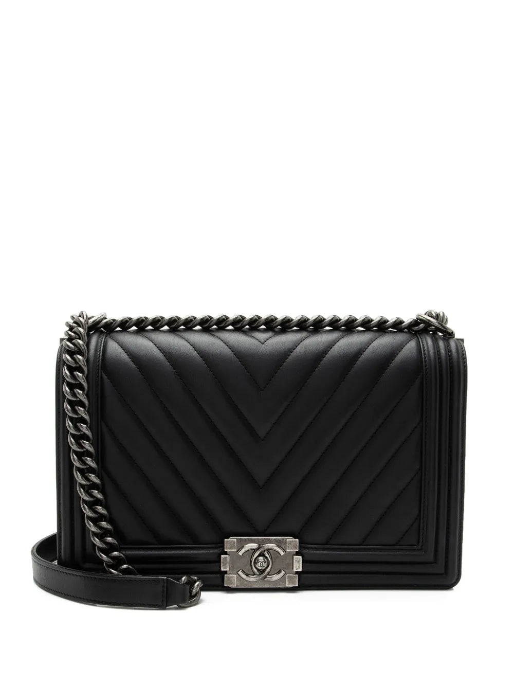 Chanel Pre Owned 2016 2017 Medium Boy Shoulder Bag — Same as shown — Size One Size — Front View